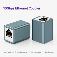Coupleur RJ45 Connecteur Réseau Ethernet 10 Gbit/s Cat6a Cat7 en Alliage de Zinc Plaqué Or Blindé STP Femelle-Femelle pour Usage Industriel