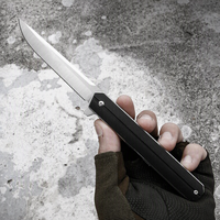 Couteau pliant G10 en acier inoxydable 8Cr14, style PDG, outil de survie pour le camping en extérieur, couteau tactique EDC de poche, ensemble OEM en gros