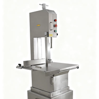Machine de découpe de viande et d'os à grande scie à ruban de haute qualité utilisée pour couper les steaks, les cuisses d'agneau à os de boeuf et le poisson congelé