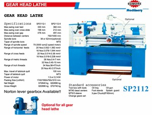 Tour à métaux SUMORE SP2112 1440 <span class=keywords><strong>Bernardo</strong></span> Machines à tourner Torno Paralelo Tour à métaux mécanique - Product Image 6
