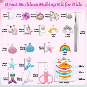 Kit de joyería DIY Crystal Tec para niñas de 7 a 12 años, con cuentas de resina plástica para hacer pulseras y collares, regalo artesanal. - Product Image 2