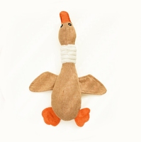 Jouet pour chien en peluche d'oie sauvage grinçant des dents jouets à mâcher pour chien résistant aux morsures