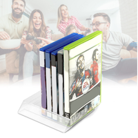 Support de Disques de Jeu Transparent 8 en 1 pour PS5/PS4/PS3/WIIU/Xbox – Organisateur de CD PS5 Clair et Présentoir de Stockage