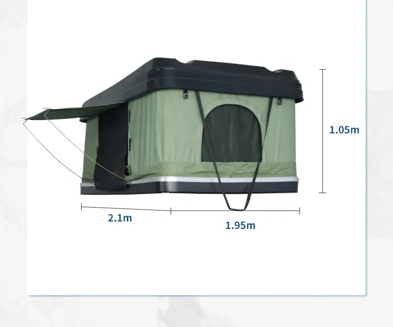 4-5 व्यक्तियों के लिए 4x4 कार छत तम्बू हार्ड शेल एल्यूमीनियम तम्बू