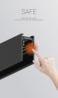 Rail magnétique en aluminium LED DC ultra-fin noir de 20 mm pour bureau, magasin, maison ou hôtel, idéal pour l'éclairage de projets