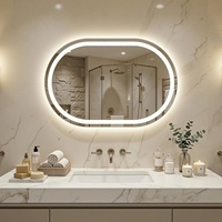 Miroir Intelligent de Salle de Bain Moderne en Gros, Nouveau Design, Miroir de Maquillage Mural LED Intelligent Personnalisé avec Lumières