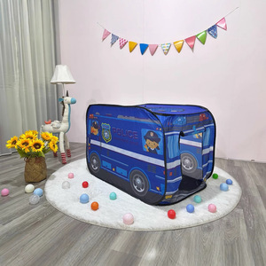 Carpa de Juego Infantil con Forma de Coche de Policía, Azul, Plegable, para Interiores y Exteriores, Juguete de Simulación para Niños de 2 a 6 Años - Product Image 1
