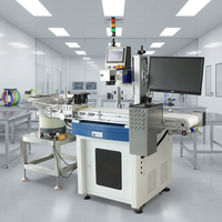 Machine de marquage laser UV automatique pour bouchons de bouteilles avec système d'alimentation rotative et de contrôle visuel pour la date d'expiration et le code de lot