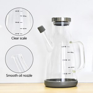 Grande alta borosilicato di vetro brocca di <span class=keywords><strong>olio</strong></span> con gocciolamento senza beccuccio per la cottura adatto per la salsa di soia di <span class=keywords><strong>olio</strong></span> d'oliva sciroppo - Product Image 6