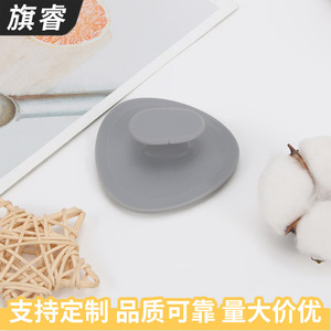Silicone Facial Cleansing Brush Grey Soft Bristle Manual Skin Friendly Pore Refining Massager For General Use - Product Image 3