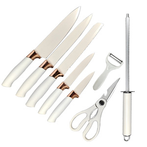 Hot-bán 9-Piece thép không gỉ xuyên biên giới đầu bếp dao thiết lập bao gồm xoay lưu trữ dao khối với dùng một lần tùy chọn - Product Image 6