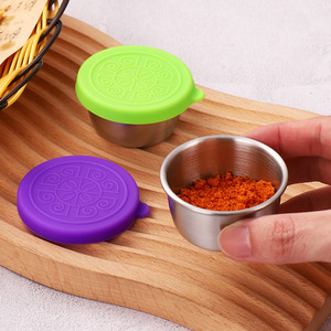 Contenedor para Aderezo de Ensalada para Llevar, Envases Pequeños de 1.6 oz para Condimentos con Tapas para Lonchera Bento, Picnic y Viajes - Product Image 3