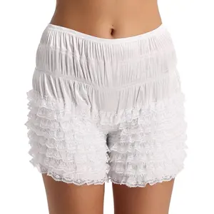 Vrouwen Lingerie Sexy Tiered Ruffle Kant Dans Bloeiers Shorts Super Zachte Boxer Ondergoed Slipje