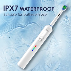 แปรงสีฟันไฟฟ้า แปรงสีฟันแบบหมุนได้อัตโนมัติเต็มรูปแบบ ชาร์จผ่าน USB สำหรับผู้ใหญ่ หัวแปรงขนนุ่ม หัวแปรงเปลี่ยนได้ - Product Image 3