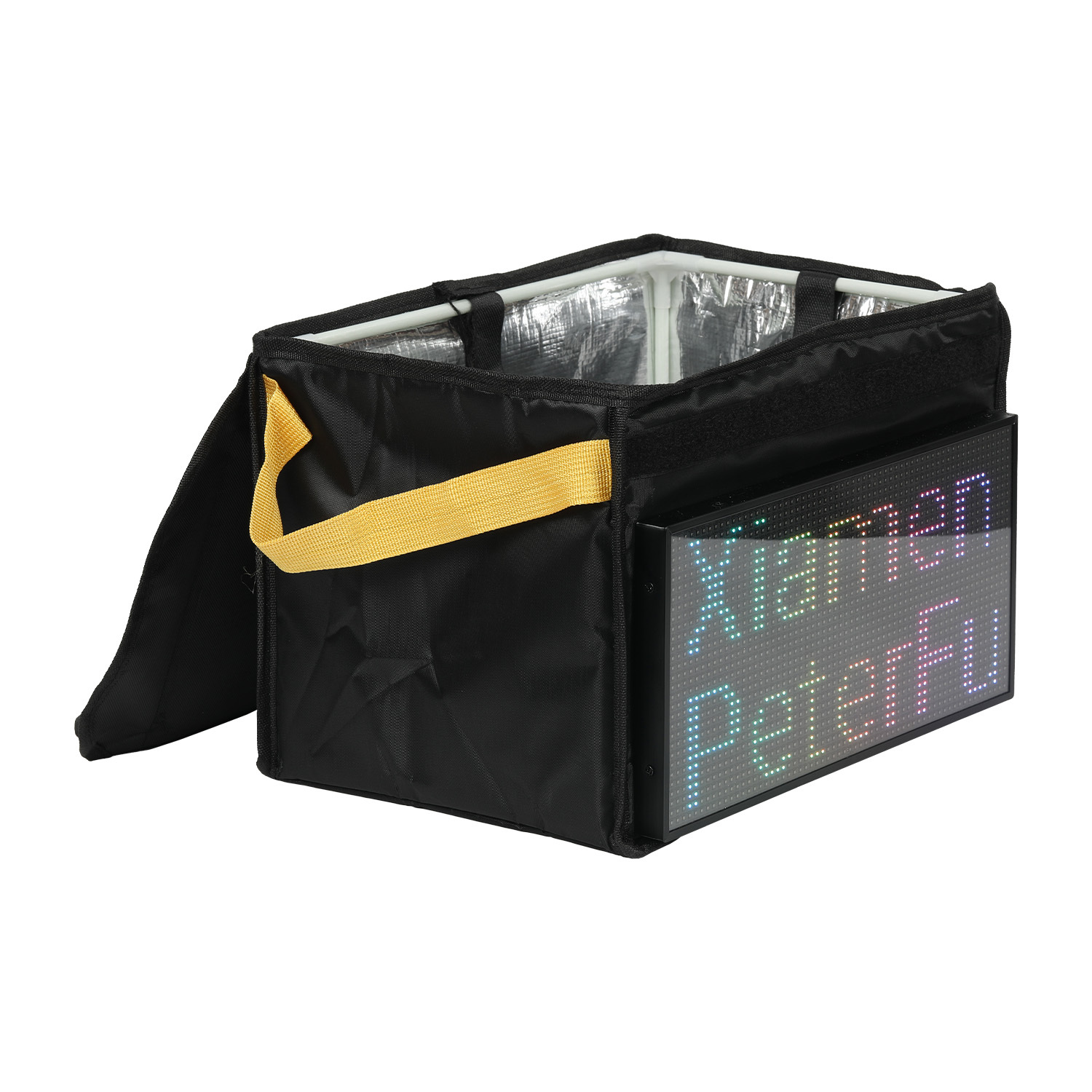 LED Screen Insulated Delivery Box – Anti-Theft Tail Box for E-Bikes & Motorcycles