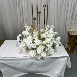 Centro de Mesa de Flores Artificiales Blancas de 60 cm GreenLife Precise Craftsmanship para Decoración de Mesa de Boda y Banquete - Product Image 3