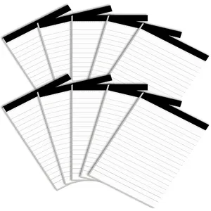 Bloco de notas para planejamento e organização diária de trabalho, papel forrado de 5x8 polegadas, bloco de notas para 30 páginas, páginas com regras