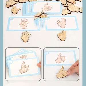 Rompecabezas Educativo Montessori de Jardín de Infancia para el Reconocimiento de Gestos, Material Didáctico Interactivo de Mesa con Bloques de Construcción - Product Image 2