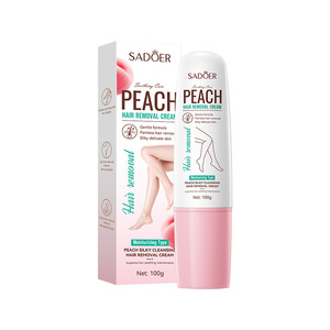 Crème dépilatoire SADOER 100g à la pêche, prix de gros, pour une épilation douce et nettoyante des aisselles - Product Image 6