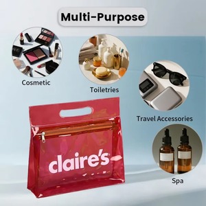 Customized Travel Pvc Transparent <b>Ziplock</b> <b>Bag</b> Folding Portable Portable Pvc Cosmetic Storage <b>Bag</b> - Product Image 3