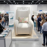 Fauteuil inclinable électrique PUZE en cuir véritable avec télécommande, hauteur réglable, massage, interface USB et base métallique