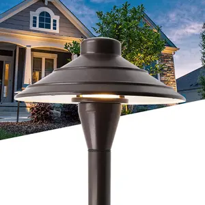 Lampu Jalan kaki taman, alat penerangan bohlam bentuk payung teras luar ruangan tegangan rendah LED tahan air halaman rumput 12V
