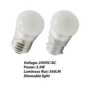 B22 LED Ampul Süper Parlak 24V Kısılabilir Küre G35 Süt Beyazı Güneşlik Makyaj Aynası Lambası Karavan RV Güneş Enerjisi Sistemi için - Product Image 1