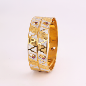 Brazaletes CNC rellenos de dos tonos al por mayor, brazaletes de joyería de moda, brazaletes tradicionales, brazaletes de formación, brazaletes de latón de tres colores. - Product Image 1