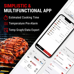 Thermopro TP901 Thermomètre <span class=keywords><strong>de</strong></span> <span class=keywords><strong>cuisson</strong></span> <span class=keywords><strong>connecté</strong></span> Bluetooth sans fil Thermomètre à viande numérique à rétroéclairage tactile - Product Image 4