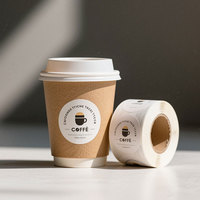 Etiqueta Adhesiva de Papel Vinílico con Impresión Personalizada de Fábrica para Tazas de Café