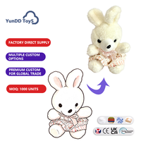 Peluche personnalisée avec logo, mignonne, amusante, kawaii, en forme de lapin, pour enfants - Unisexe, best-seller