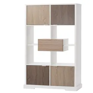 Modern MDF wooden bookcase book shelf wood