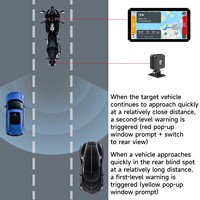 Système intelligent de streaming pour moto Alienrider M2promax, radar à ondes millimétriques 77G, BSD, sans fil avec connectivité iPhone, LCA, 1080P