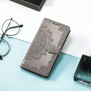 Винтажный кожаный чехол-флип с тиснением мандалы, держателем для карт и подставкой-кошельком, защитный чехол от падений - Product Image 2
