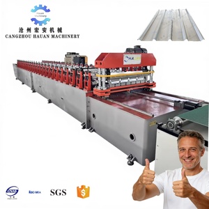 Full-automatic Color-coated Steel Roof <b>Tile</b> Roll Forming <b>Machine</b> with Engine Pump Bearing Motor Gearbox 380V 0.3-0.8mm Thickness - Product Image 1