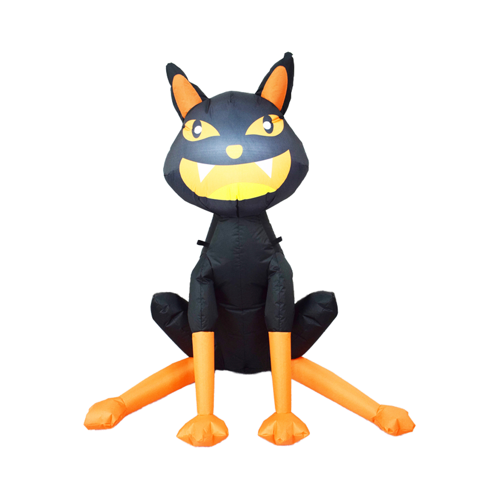 4 pies de Halloween inflable gato negro