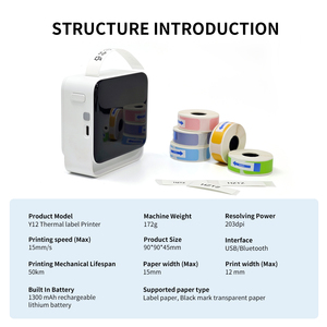 Impresora de Etiquetas Inalámbrica Portátil Mini de 203dpi con Certificación ROHS de Fábrica, Impresora Térmica de Etiquetas para el Hogar y la Oficina - Product Image 6