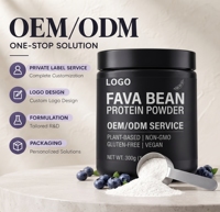 Poudre de protéines de fava pour adultes, MOQ flexible, fournisseur en gros, sans gluten, matière première en vrac, emballage personnalisé