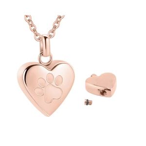 Kalung Titanium Steel Baru yang Dapat Dibuka, Kalung Kenangan Jejak Kaki untuk Kucing, Anjing, Hewan Peliharaan, Wadah Kremasi, Liontin Jejak Kaki Hewan - Product Image 4