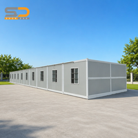 Conteneur mobile auto-pliant de 20 pieds, maison préfabriquée portable, deux chambres, un salon, maison pliable préfabriquée avec remorque
