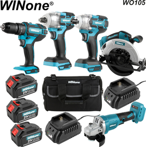 Winone <span class=keywords><strong>Mejor</strong></span> <span class=keywords><strong>Precio</strong></span> Alta <span class=keywords><strong>Calidad</strong></span> 4 en Uno 4.0Ah 3.0Ah Sin Escobillas 20-v Max Ion de Litio Kits Combos Inalámbricos - Product Image 2