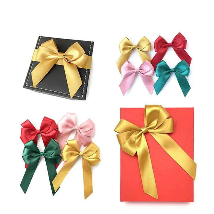 Wisafory Lot De 50 Nœuds En Satin Prêts à L'emploi - Pour Cadeau