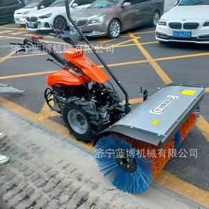 Hinig Hand Push <b>Snow</b> <b>Sweeper</b> Diesel Engine 120cm Brush Width For Property Ground Cleaning - Product Image 1