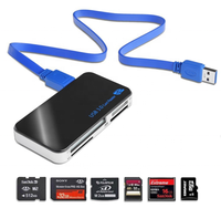 Meilleures ventes – Lecteur de cartes externe USB 3.0 haute vitesse tout-en-un, garantie 12 mois, compatible CF/XD/SD/MMC/SM, certifié CE RoHS – Approvisionnement direct usine