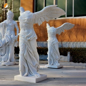 Mily Đá Cẩm Thạch Cổ Điển chiến thắng thiên thần tượng nữ thần điêu khắc Tay Chạm Khắc cho vườn công viên ngoài trời - Product Image 4