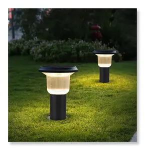 Buiten Op Zonne-Energie Tuinlampjes Buiten Decoratieve Spike Pilaar Paalverlichting Zonne-Energie Tuinverlichting Voor Gazon Patio Loopbrug