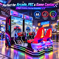 2026 Neuer 65-Zoll Dual-Screen Münzbetriebener Rennsimulator Arcade-Automat Kommerzielles Autofahrspiel für Unterhaltungszentren