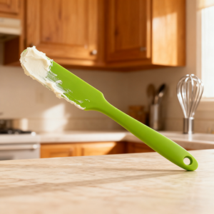 Высокотемпературный устойчивый пищевой силиконовый шпатель антипригарный двухсторонний скребок для крема для выпечки - Product Image 3