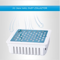 Extracteur de poussière professionnel pour manucure X1 36W haute puissance en plastique, débit d'air 85CFM, aspiration 9-10m/s, écologique