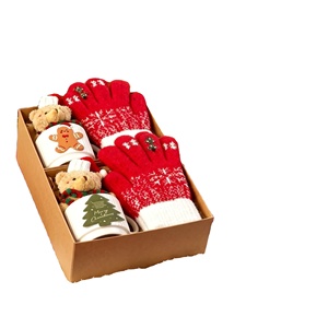 Coffret Cadeau de Noël avec Tasse, Gants et Breloque Ours – Boîte Cadeau Hiver Chaleureuse pour Faveurs de Fêtes - Product Image 2